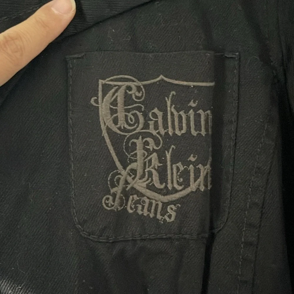 Calvin Klein stylish dark jean blazer